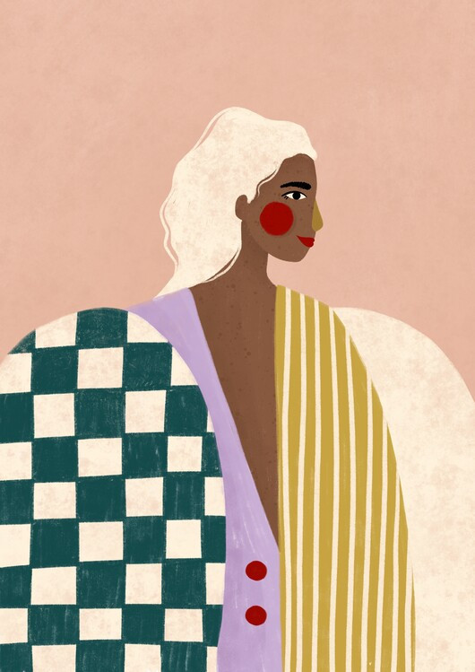 Bea Muller Ilustrace Funky Blouse, Bea Muller, 30 × 40 cm