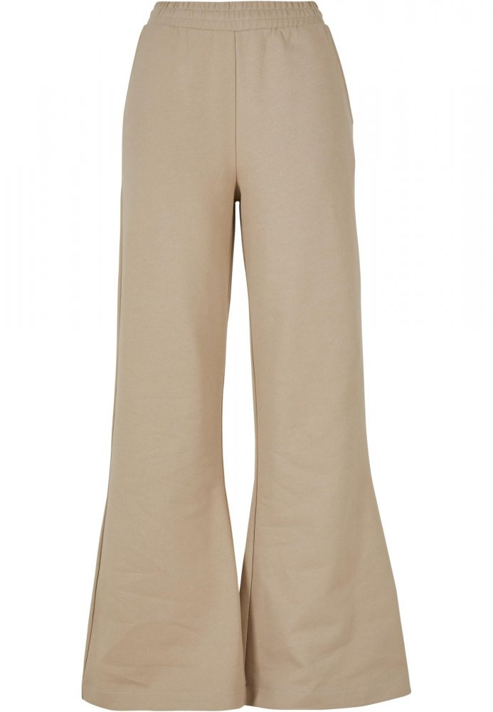 Béžové dámské tepláky Urban Classics Ladies Organic Ultra Wide L