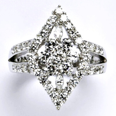 Stříbrný prsten s čirými zirkony,prsten ze stříbra,váha 12,41 g