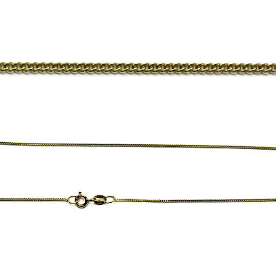 Stříbrný řetízek pozlacený, šířka 1 mm, 45,5 cm