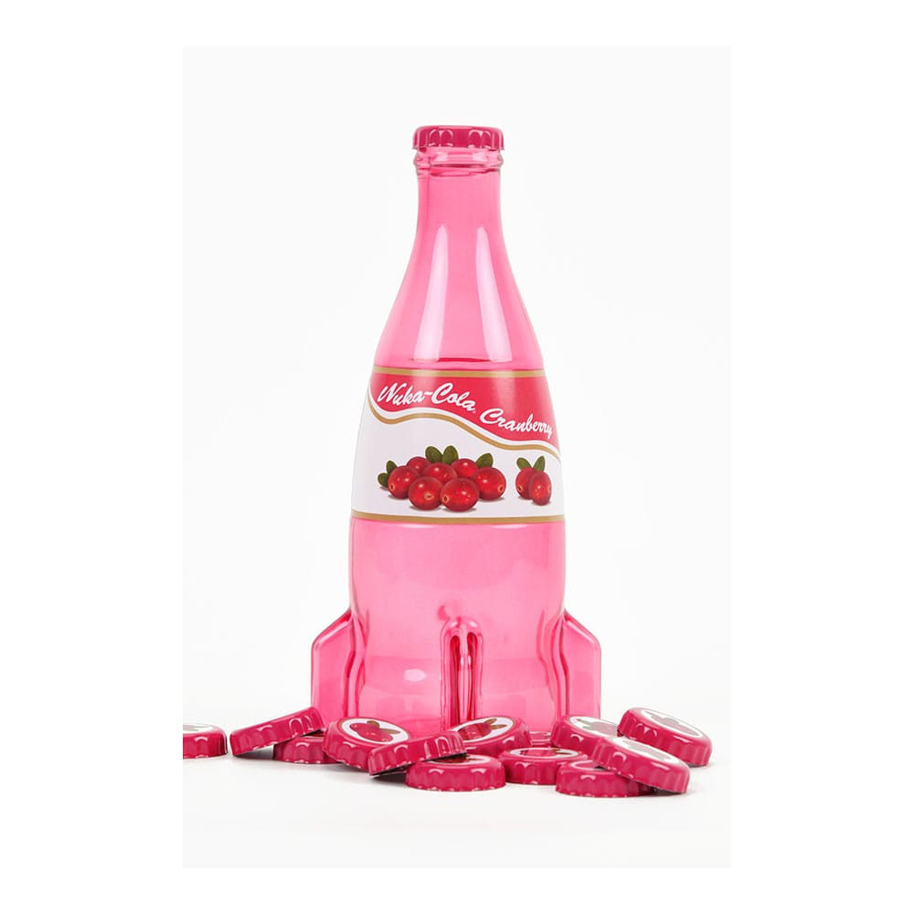DEVplus | Fallout - skleněná lahev a víčka Nuka Cola Cranberry (Bottle Series) 19 cm