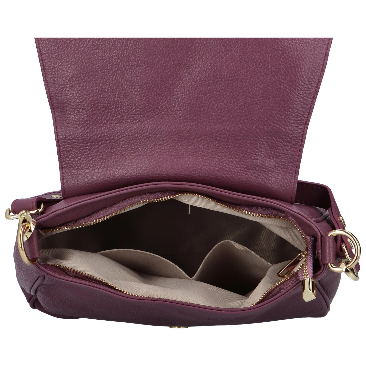 Stylová dámská kožená crossbody kabelka Dawn, fialová