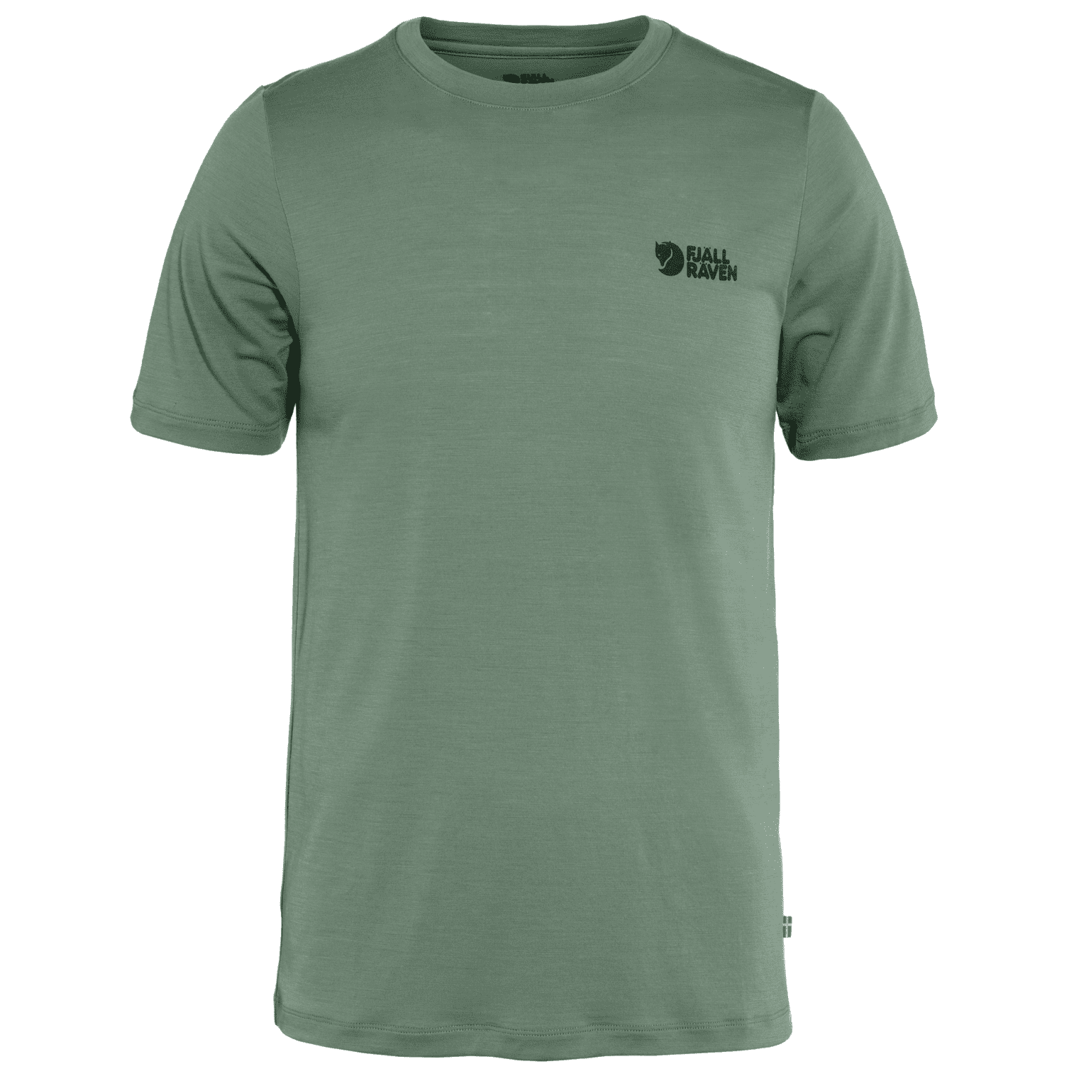 Pánské triko Fjällräven Abisko Wool Logo SS M Velikost: M / Barva: zelená