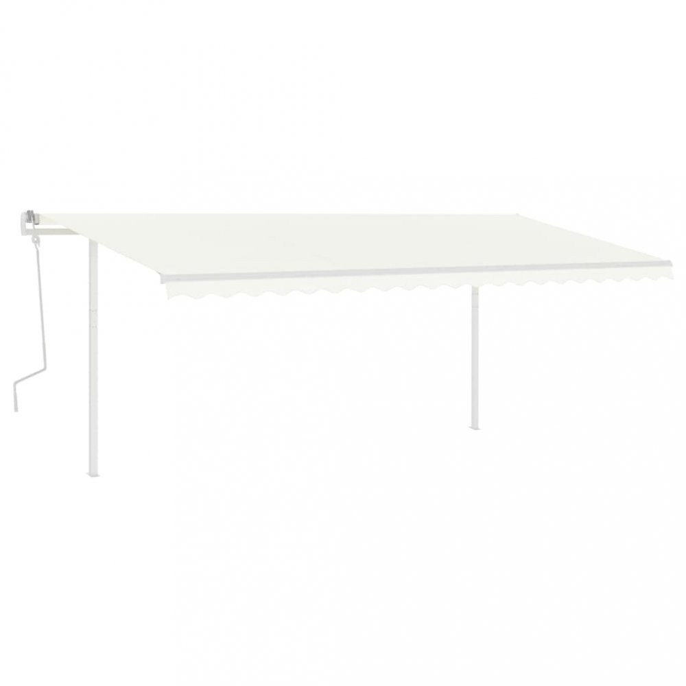 Ručně zatahovací markýza se sloupky 400x300 cm Dekorhome