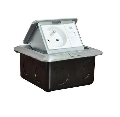 Podlahová zásuvka 1x230V 1xRJ45