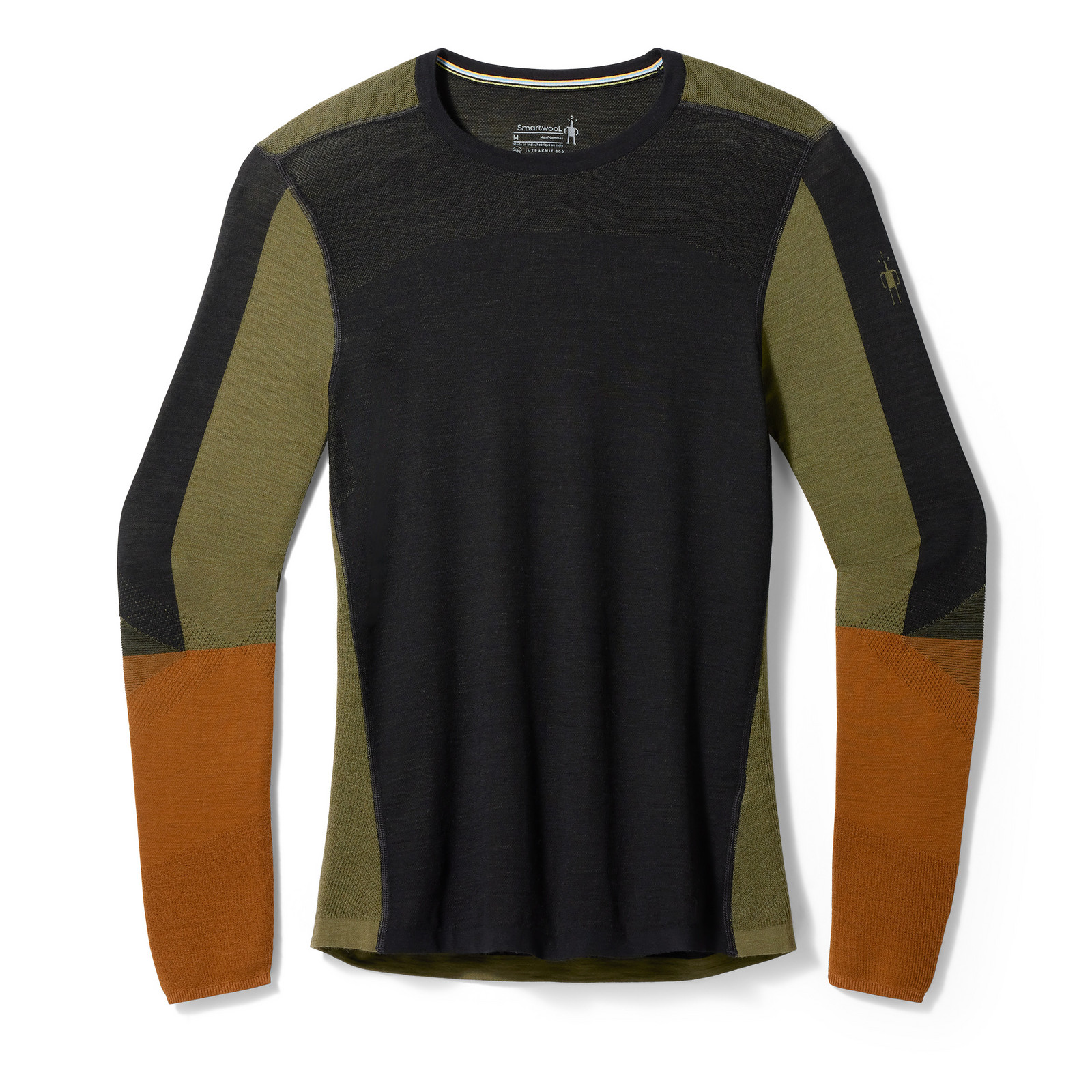 Smartwool INTRAKNIT THERMAL MERINO BL COLORBLOCK CREW black-winter moss Velikost: L 196572866318