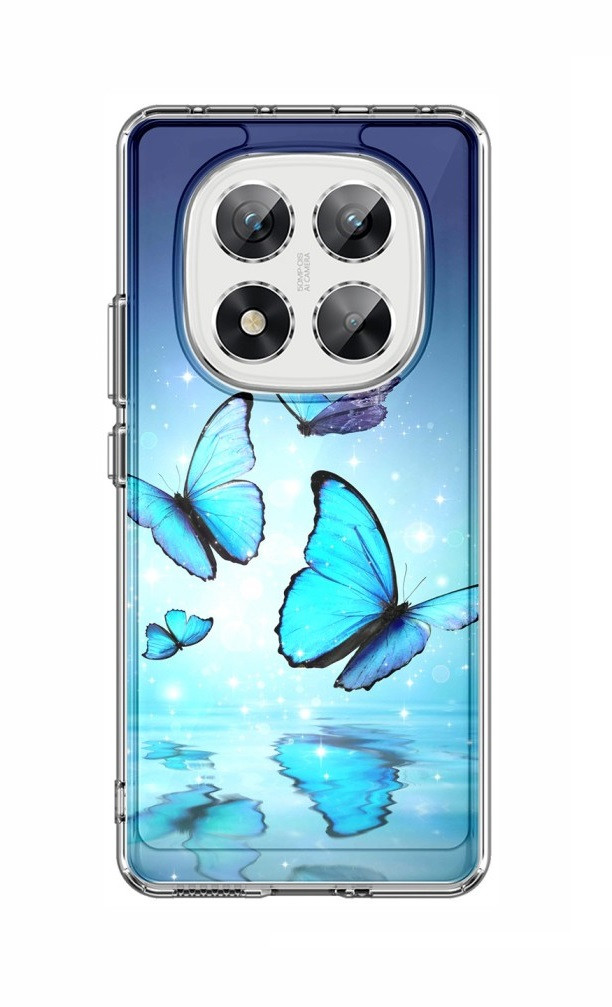 Kryt TopQ Image Xiaomi Redmi Note 14 Pro 5G pevný Modří motýlci 136788