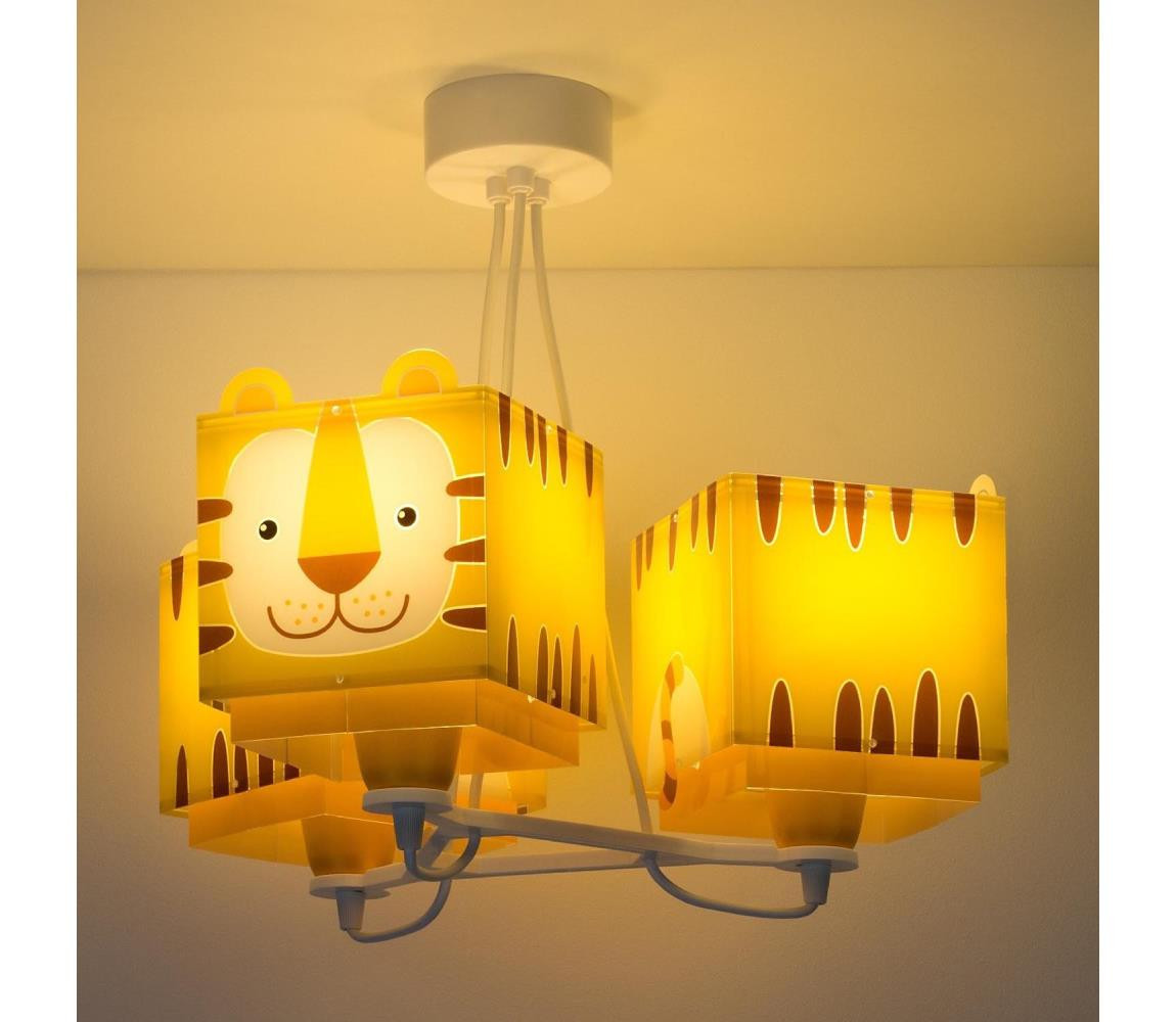 Dalber Dalber 64567 - Dětský lustr LITTLE TIGER 3xE27/60W/230V