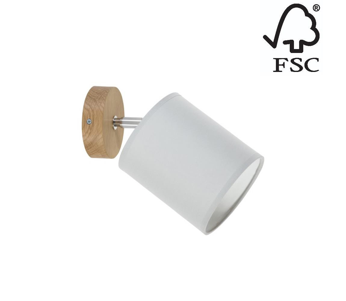 56745174 - Nástěnné bodové svítidlo APRILLIA 1xE27/25W/230V dub šedá