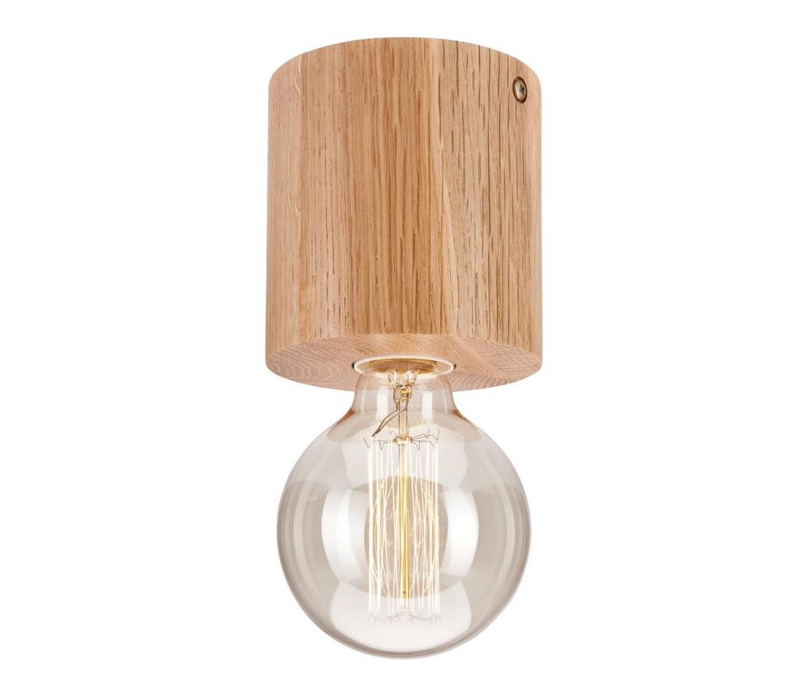 Stropní svítidlo OAK 1xE27/60W/230V dub pr. 10,5 cm