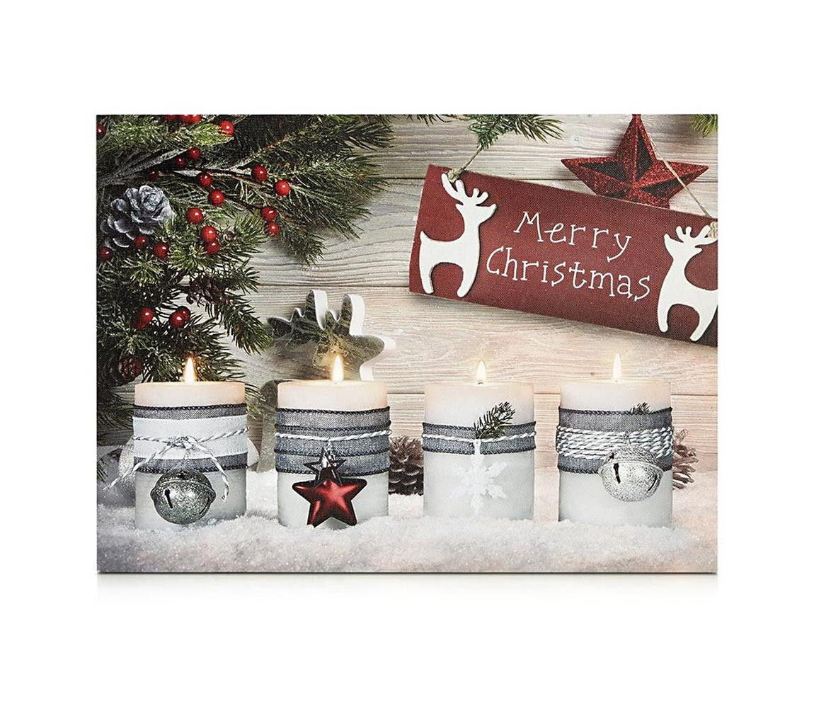 Markslöjd Markslöjd 704498 - LED Svítící dekorační obraz CANVAS 4xLED/0,18W/2xAA