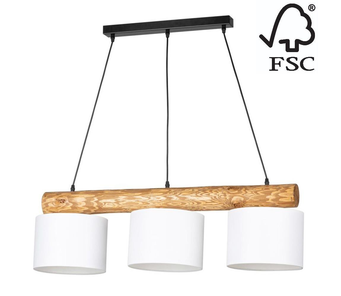 6760169404 - Lustr na lanku PINO MIX 3xE27/40W/230V borovice