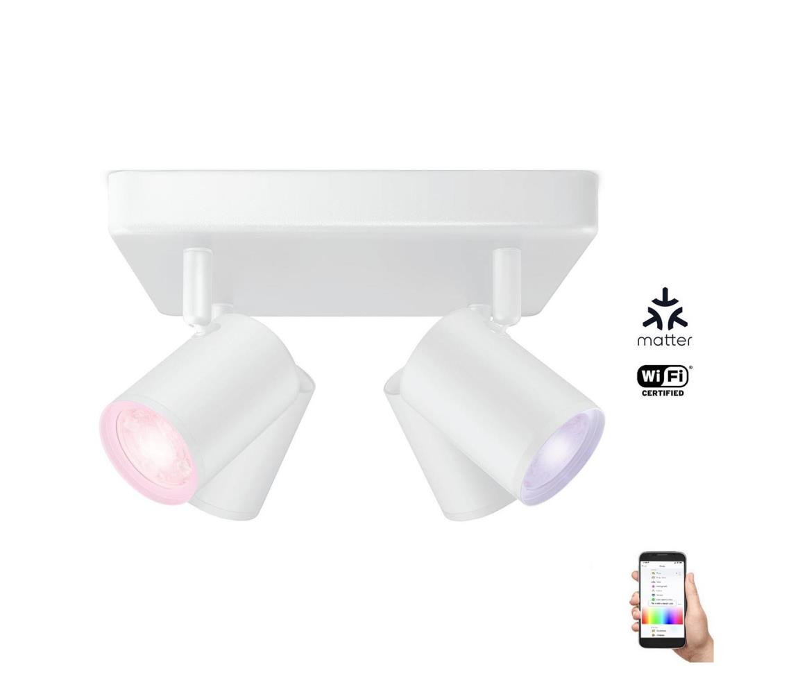 WiZ WiZ - LED RGBW Stmívatelné bodové svítidlo IMAGEO 4xGU10/4,9W/230V bílá Wi-Fi