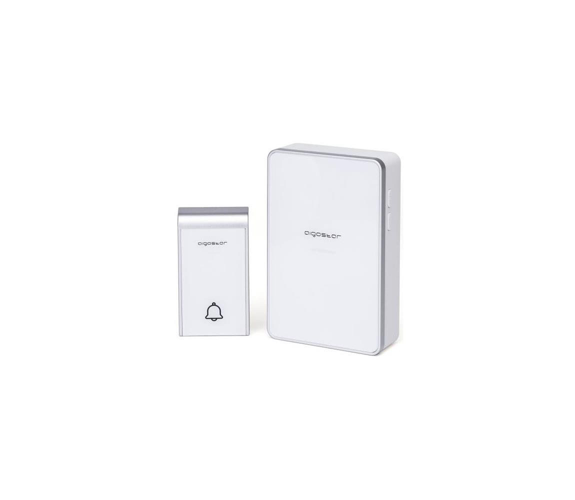 B.V.  - Bezdrátový zvonek 3xAA IP44 bílá/stříbrná