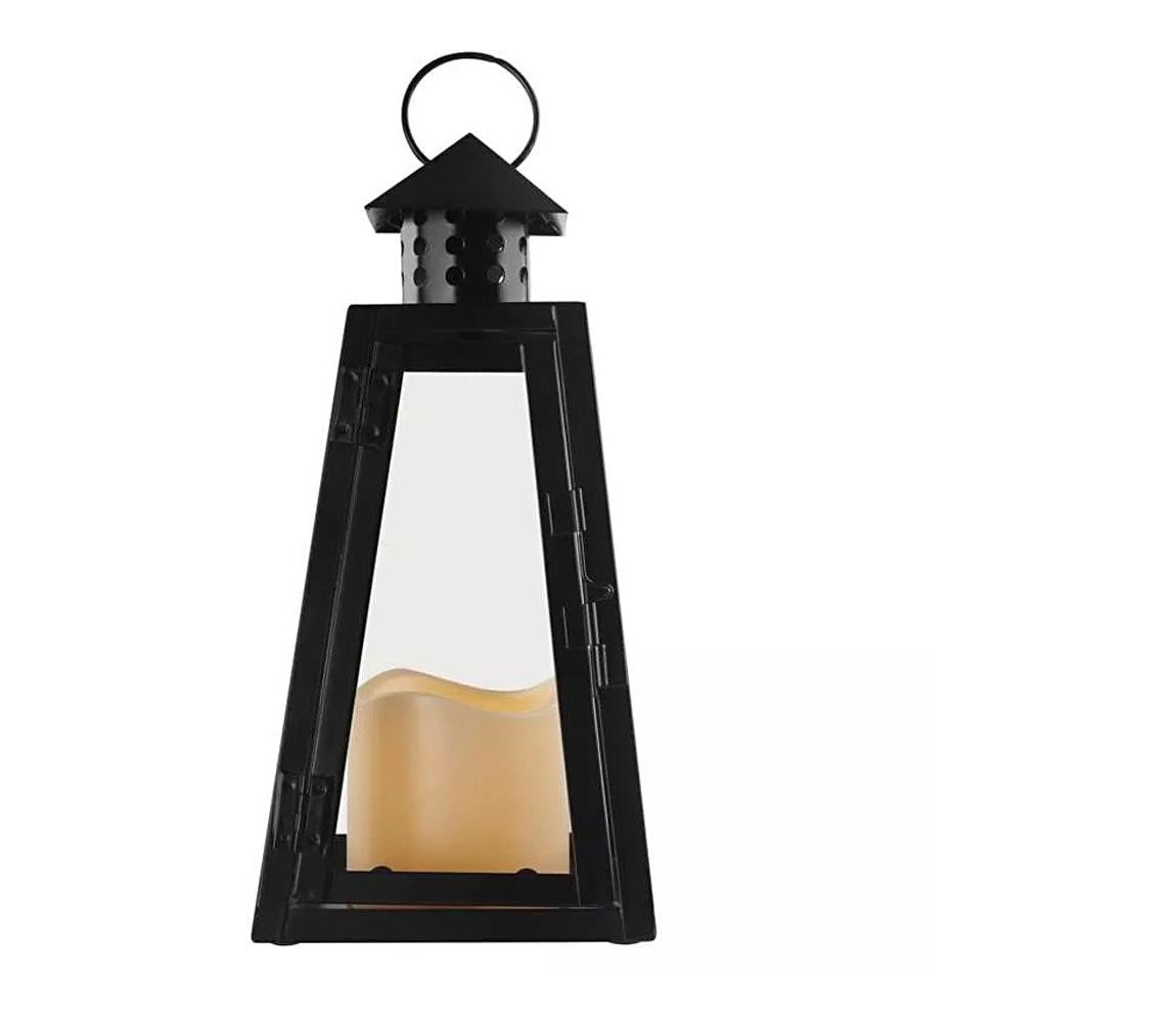 DCLV18 LED lucerna černá hranatá vintage 26,5 cm