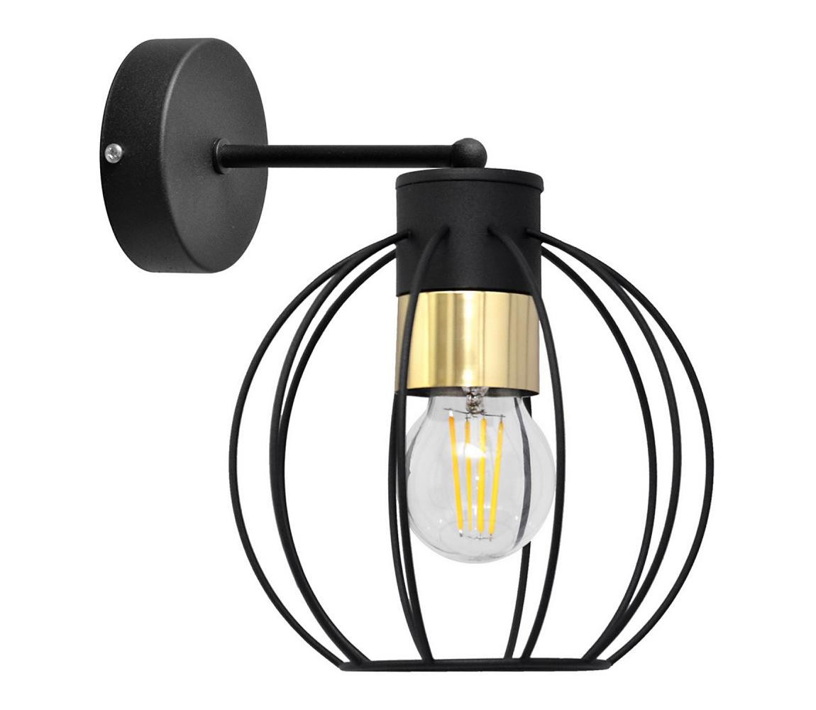 Nástěnná lampa STARLIGHT 1xE27/15W/230V černá/zlatá