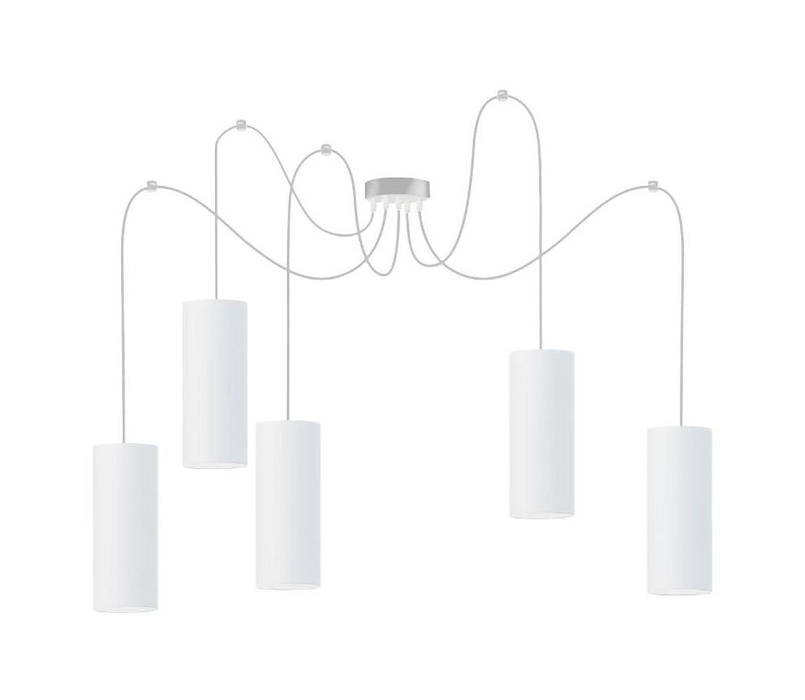 Lustr na lanku ZIK 5xE27/40W/230V pavouk bílá