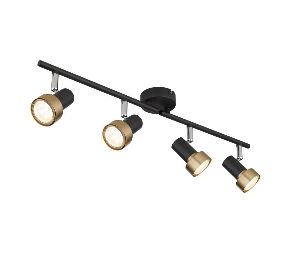 Globo Globo 57917-4G - Bodové svítidlo  MASON 4xGU10/25W/230V černá/zlatá