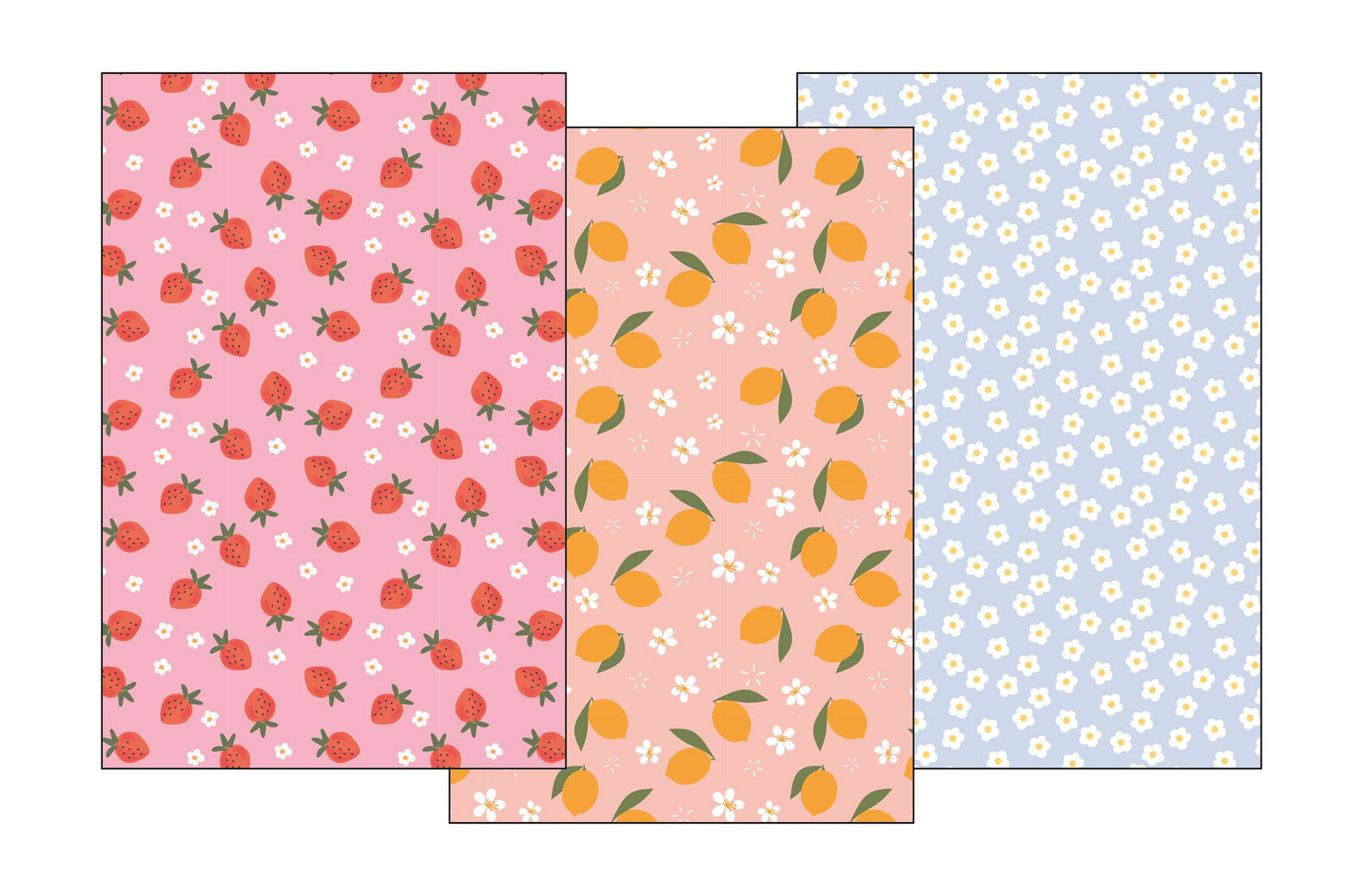 FARO Sada utěrek 3 ks 40x60 cm - Citróny a jahody