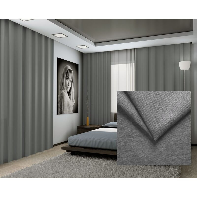 Hotový závěs ENJOY s tunýlkem, tmavě šedý č. 23, 145 x 245 cm