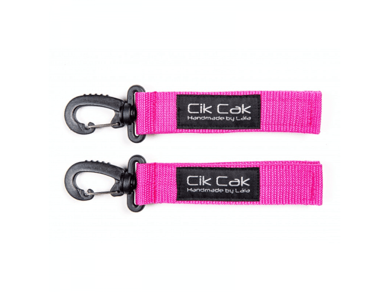 Cik Cak Úchyty na kočárek tm. Růžová plast