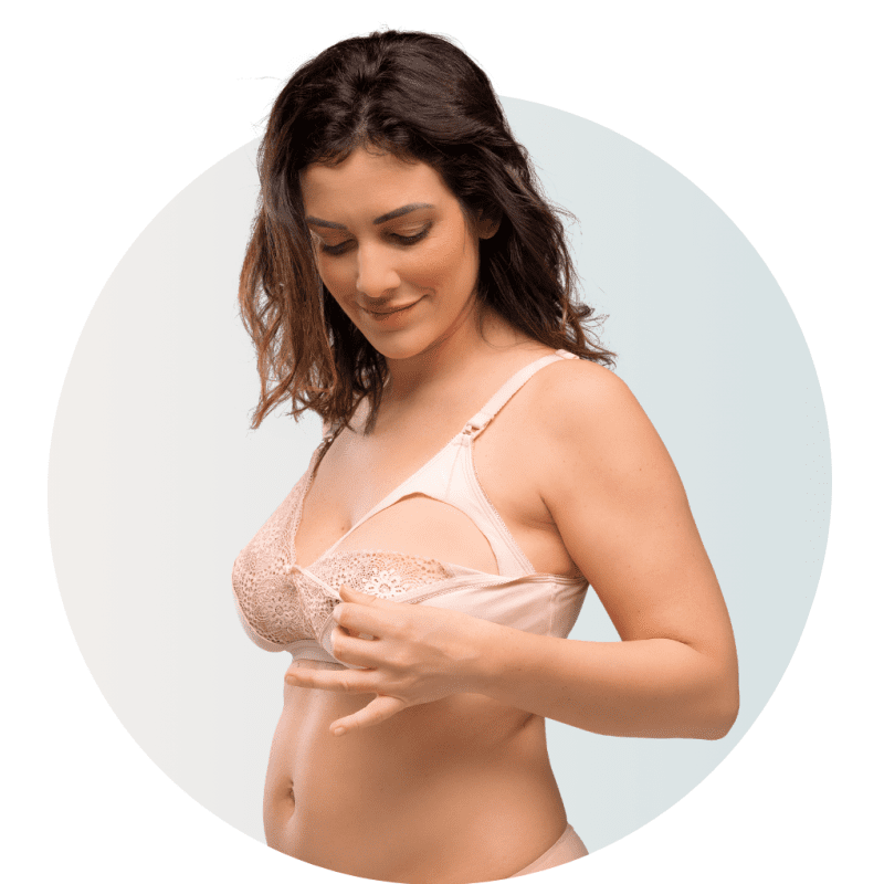 Carriwell Mateřská a kojící podprsenka Soft as Silk béžová L