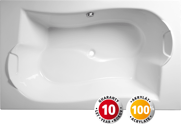 Olsen spa Obdélníková vana Padova 180 x 110 cm, bez nožiček
