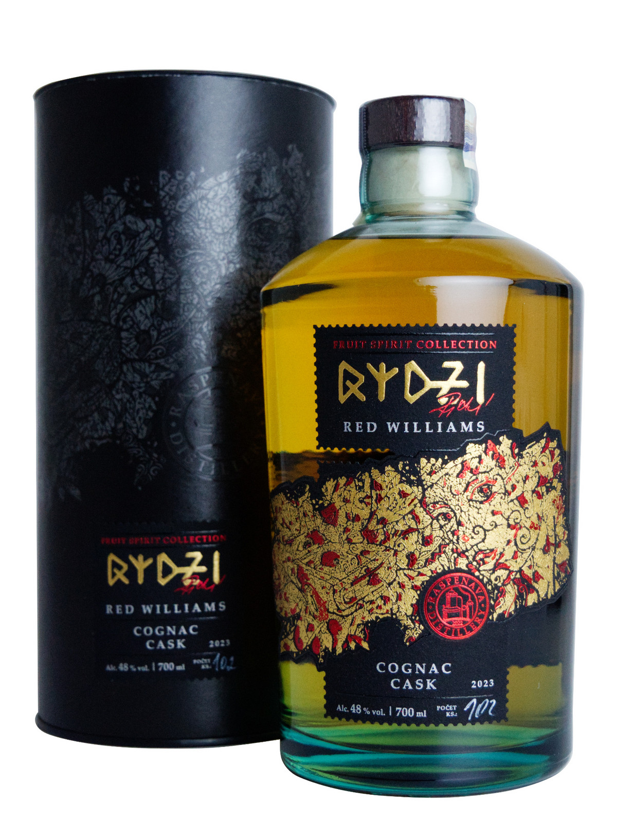 Raspenava distillery Raspenava Hruškovice (Red Williams) v sudu po Cognacu 2023 48% 0,7l