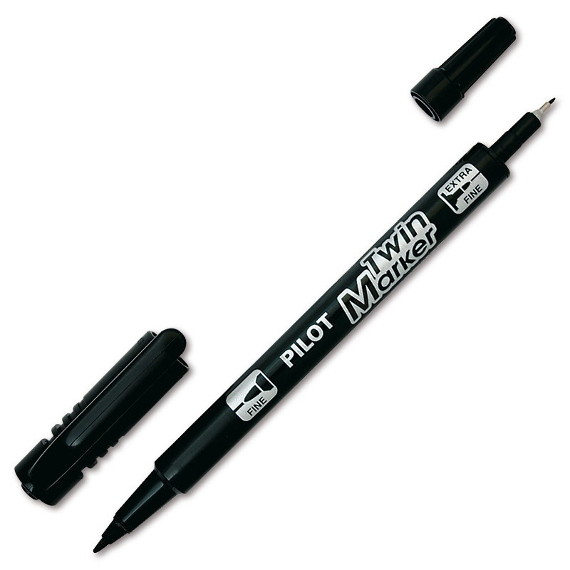 Popisovač Pilot Begreen Twin marker - černý