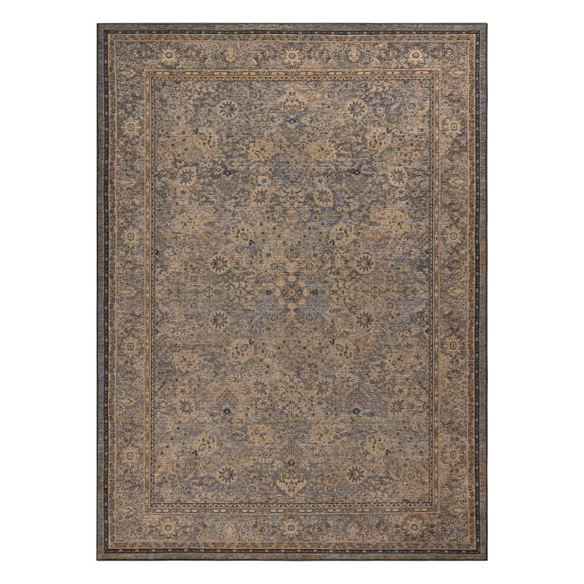 Koberec ANTIGUA 518 74 JG900 OSTA - Květiny / rám, hnědý