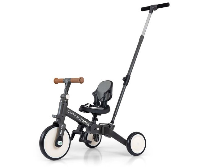 Dětská tříkolka Optimus Max 5v1 tmavě šedá