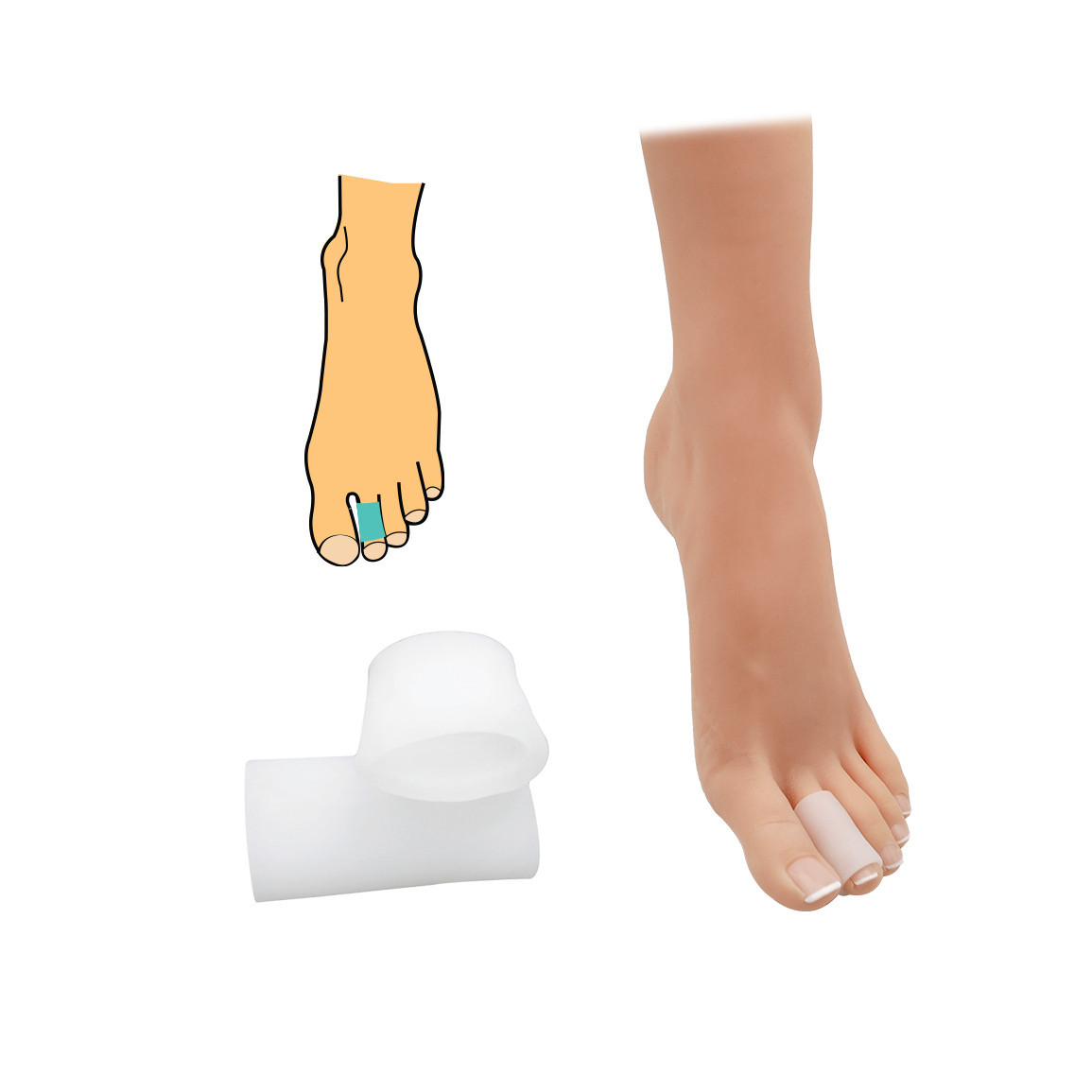 Chránič prstů a kloubů HealMed - průhledný