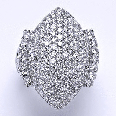 Stříbrný prsten s čirými zirkony,prstýnek ze stříbra,váha 7,77 g