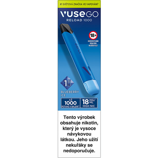 Vuse Go Reload Pen 1000 Blue+Blueberry Ice 18mg/ml