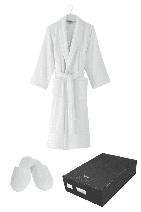 Soft Cotton Pánský a dámský župan MICRO COTTON v dárkovém balení + papučky