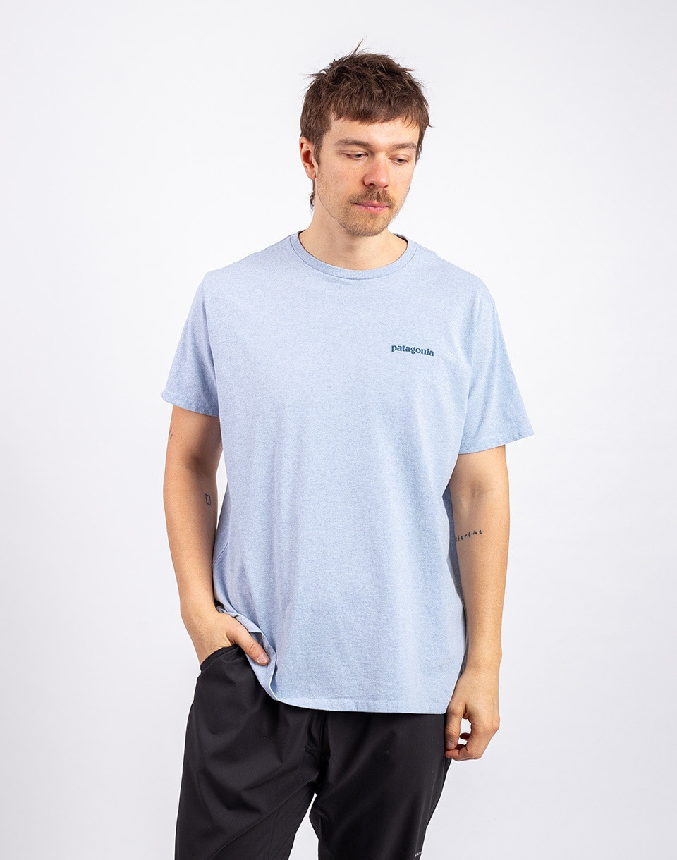Patagonia Fitz Roy Icon Responsibili-Tee Fleck Blue XS