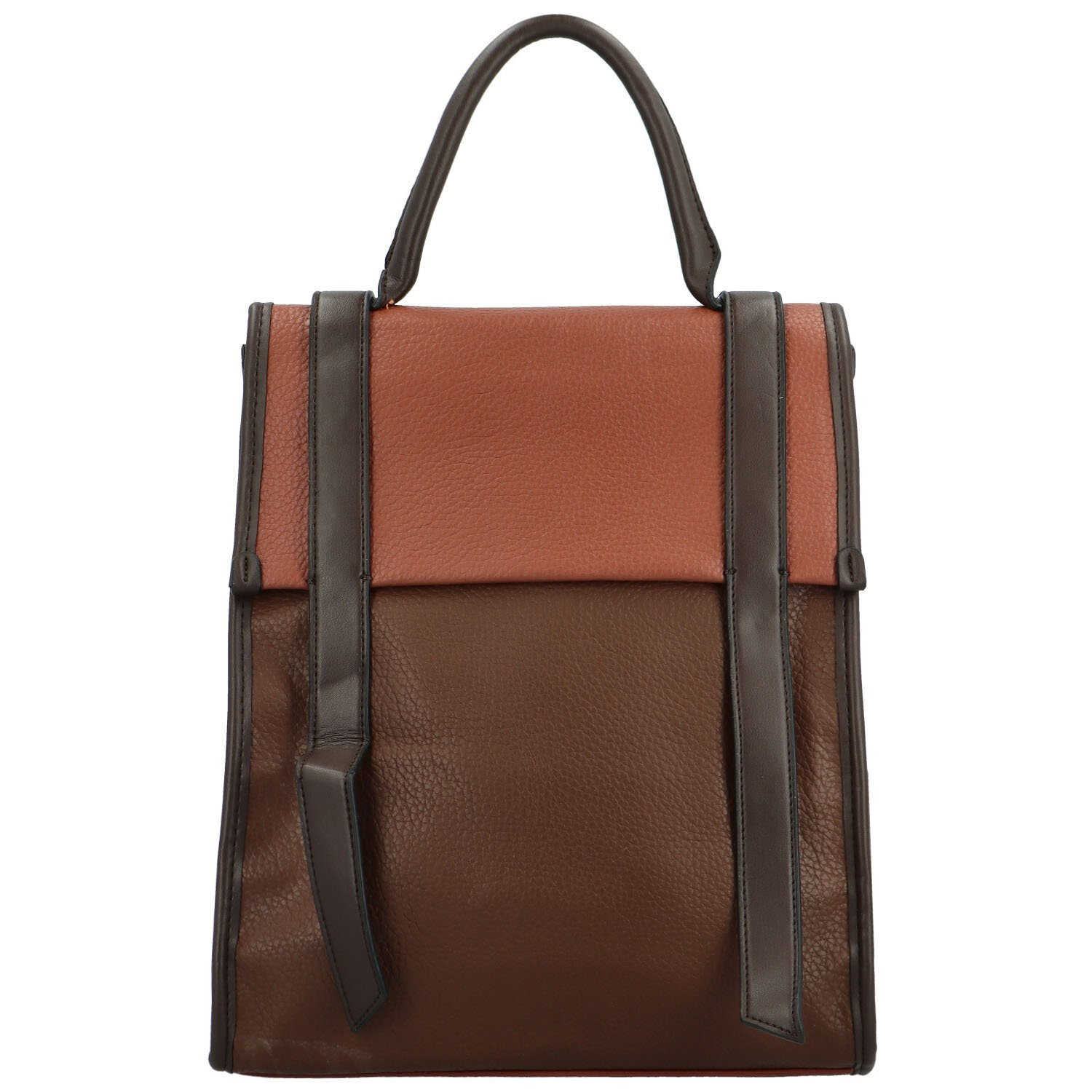 Trendy dámský koženkový kabelko-batoh Tabit, coffee