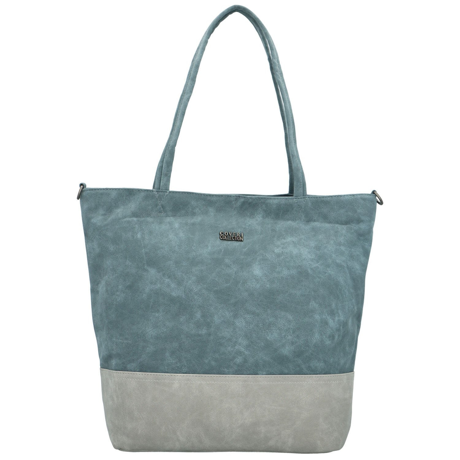 Trendy dámská koženková kabelka na rameno Jigme, světle modrá