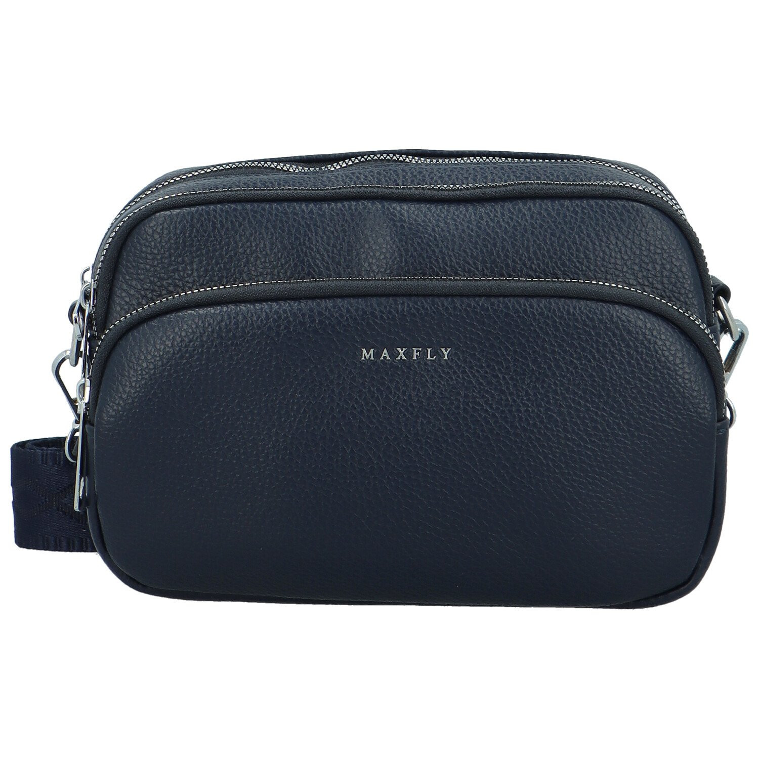 Trendy dámská koženková crossbody kabelka Rory, tmavě modrá