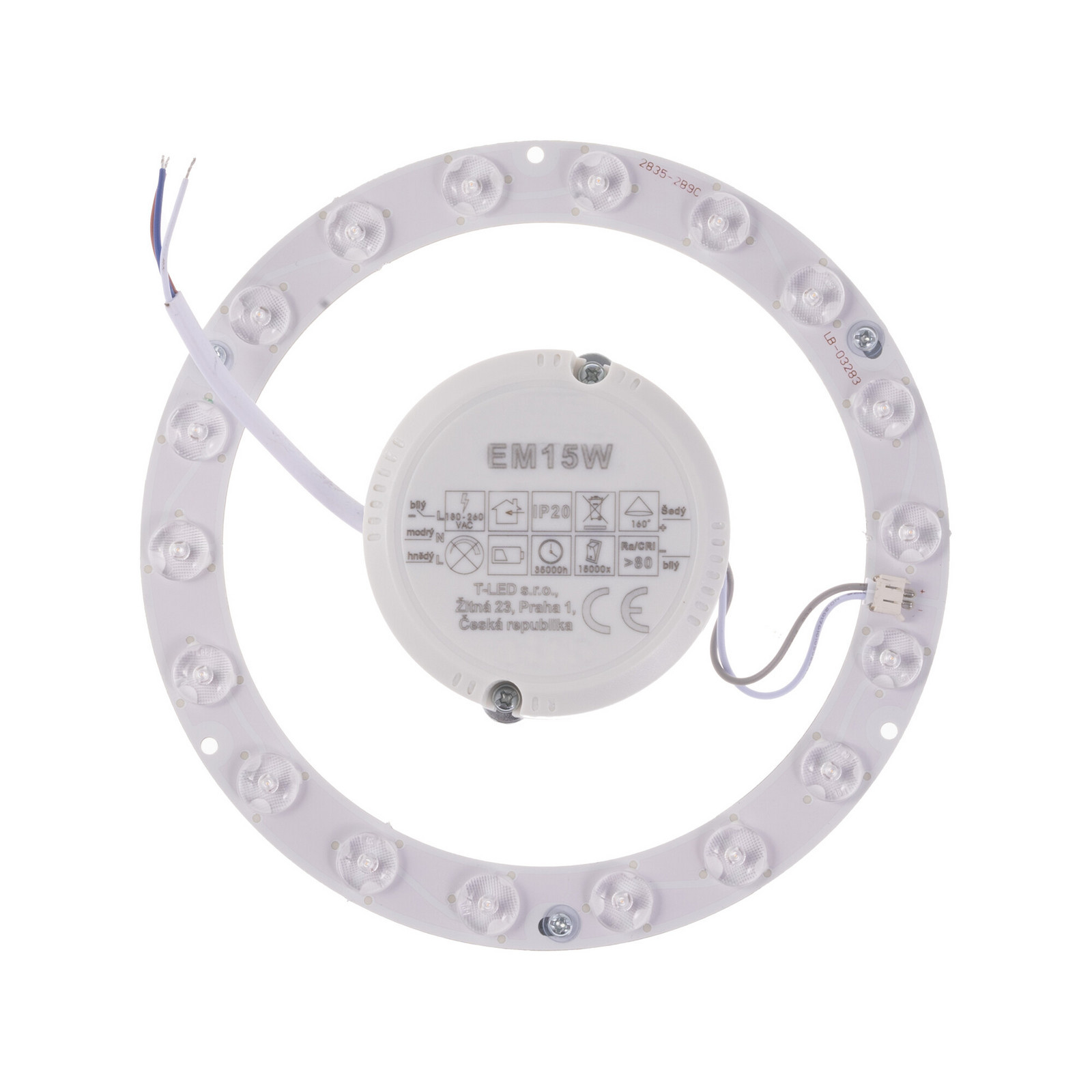 LED modul kit 15W do svítidla - magnetický, nouzový modul 2h, teplá bílá