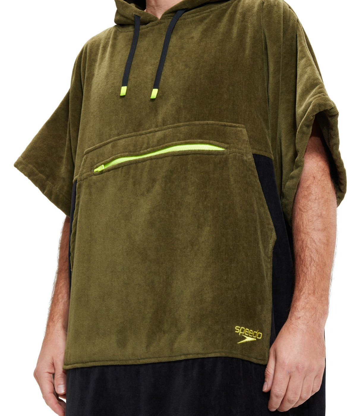 Speedo Swim Poncho Unisex Black/Yellow S