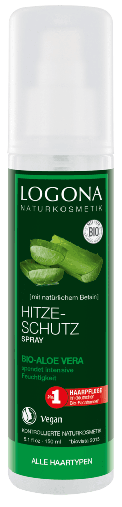 Logona hydratační sprej BIO Aloe Vera pro tepelnou ochranu vlasů 150 ml