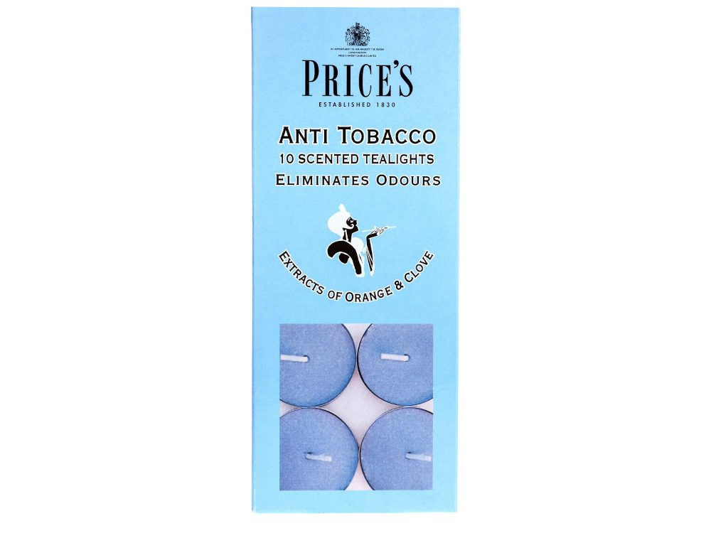 Price’s FRESH AIR vonné čajové svíčky Anti tobacco 10ks
