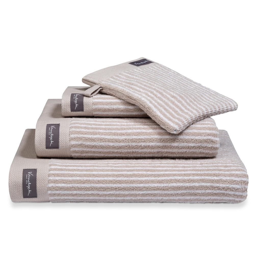 Vandyck Ručník Home Petit Ligne White/Stone - 30x50 cm