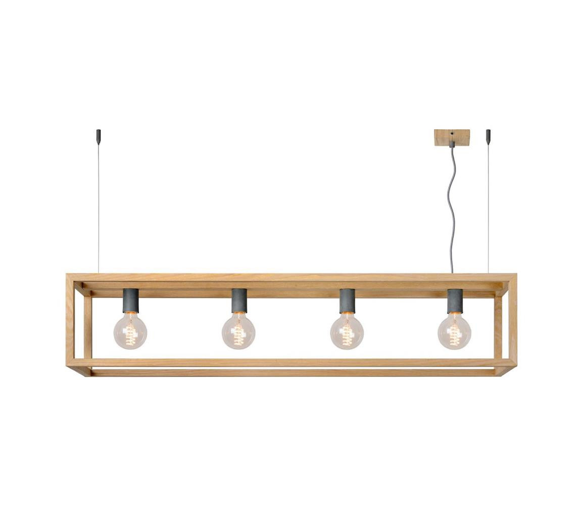 Lucide Lucide 31472/04/72 - Závěsné svítidlo ORIS 4xE27/60W/230V béžové