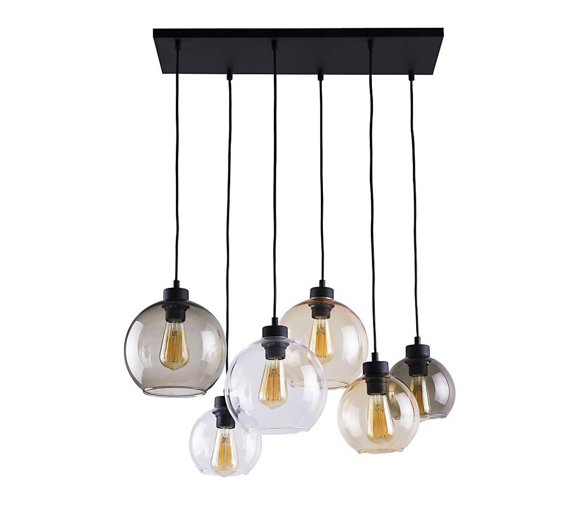 Lustr na lanku CUBUS 6xE27/60W/230V