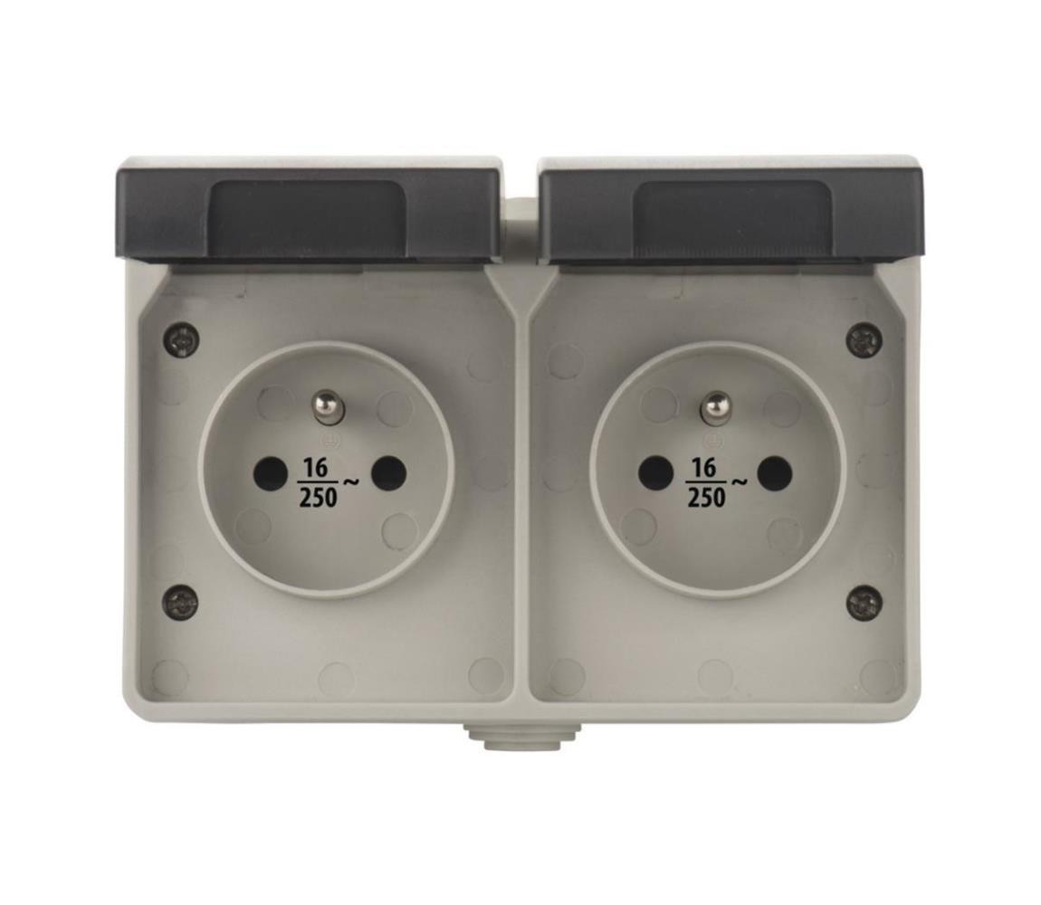 Venkovní zásuvka FRENCH 250V/16A IP44 2Z