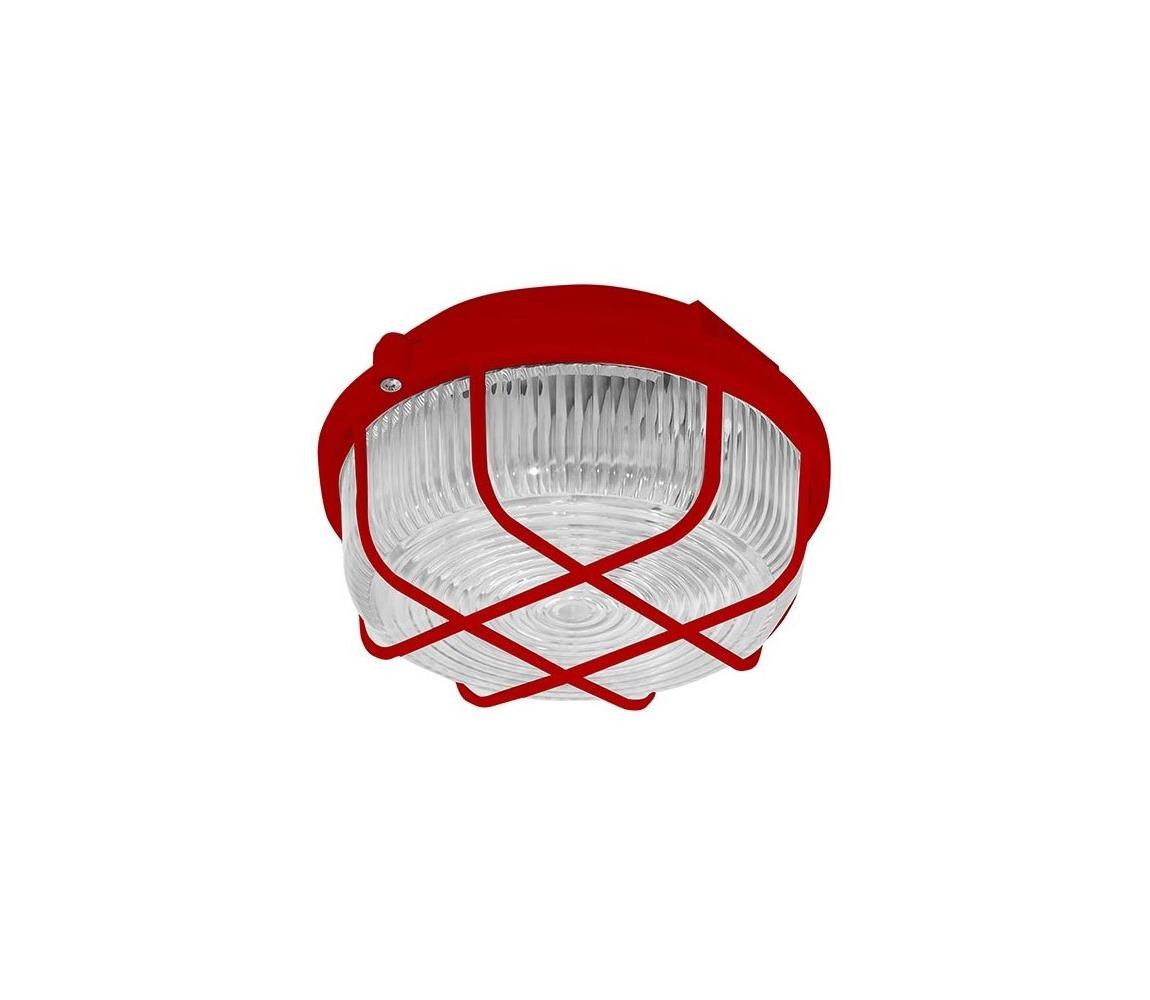 Venkovní stropní svítidlo 1xE27/100W/230V červená IP44