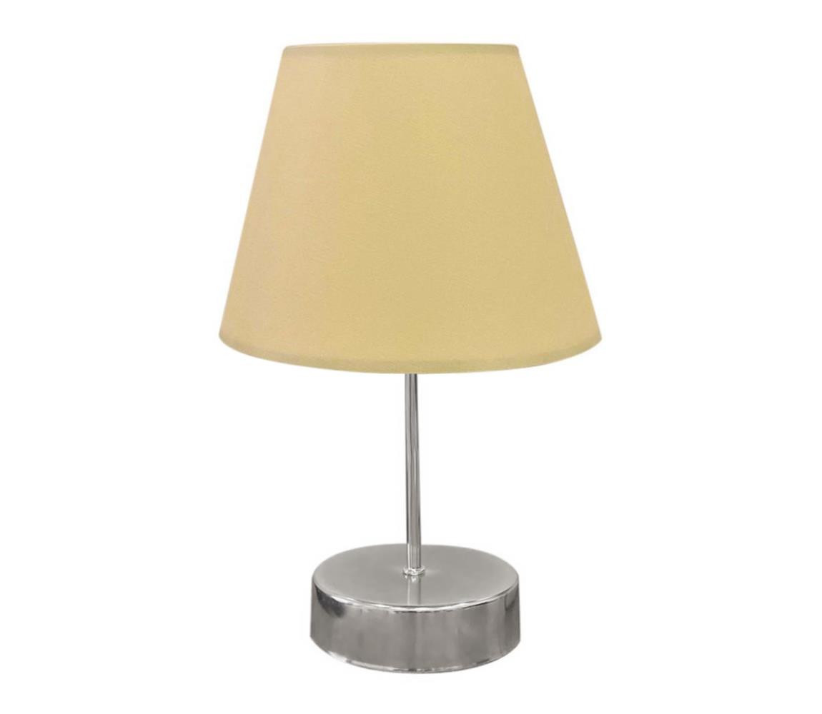 Stolní lampa 1xE27/60W/230V béžová/lesklý chrom