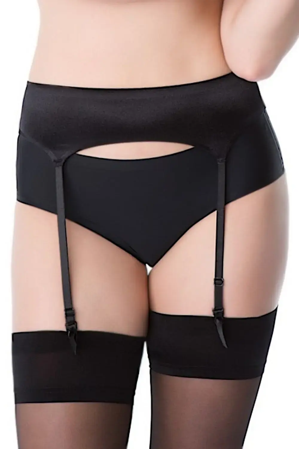 Dámský podvazkový pás Orchid black